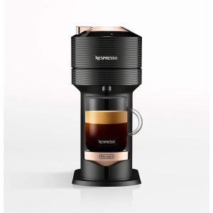 Nespresso Rose Gold and Black Vertuo Next Coffee and Espresso Machine